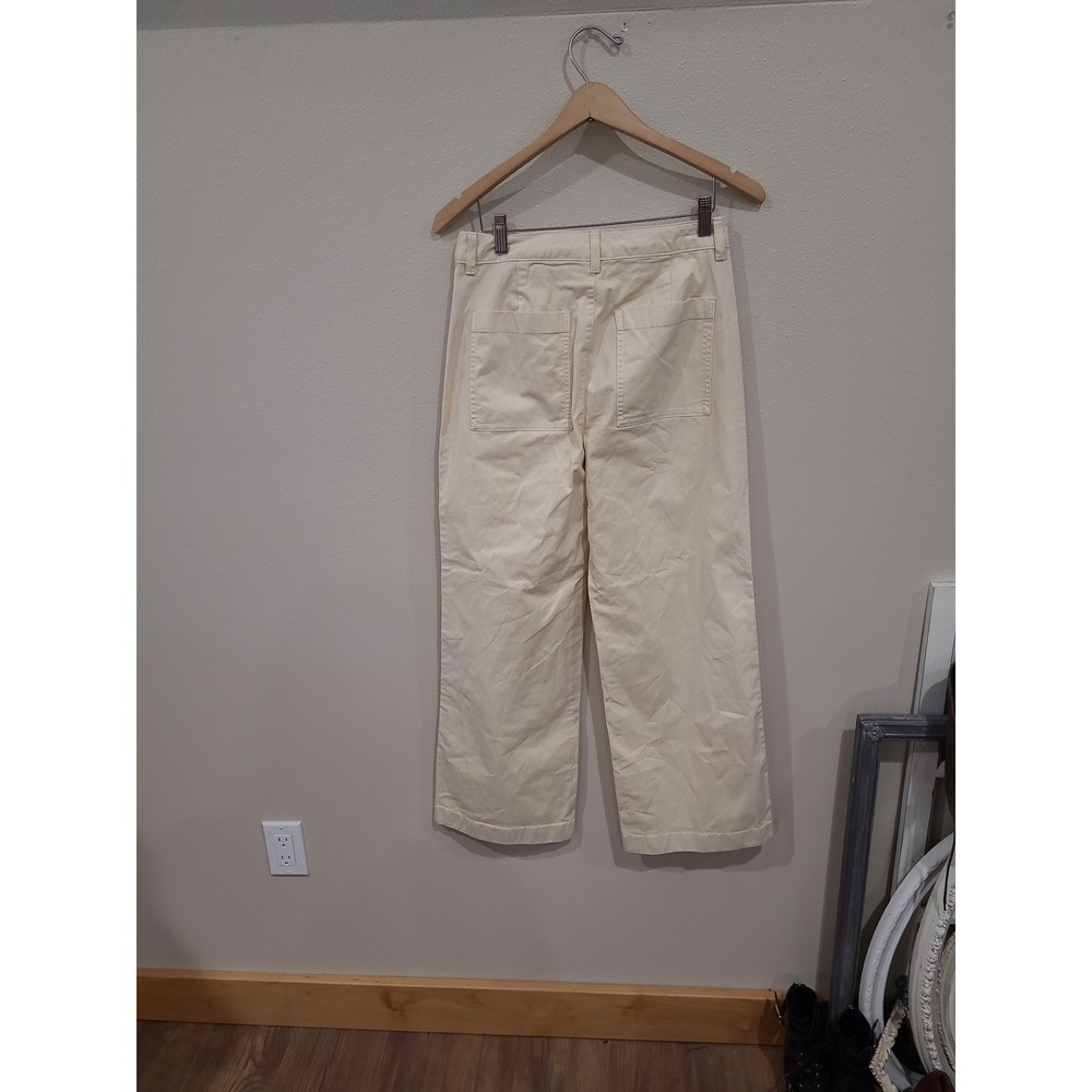 Gap High Waist Stride Ankle Pants Women SZ 6 Light Cream Beachy Coastal casual - Picture 4 of 10